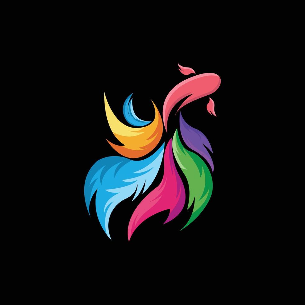 Attractive colored guppy fish logo icon design, suitable for screen printing, stickers, companies, banners vector