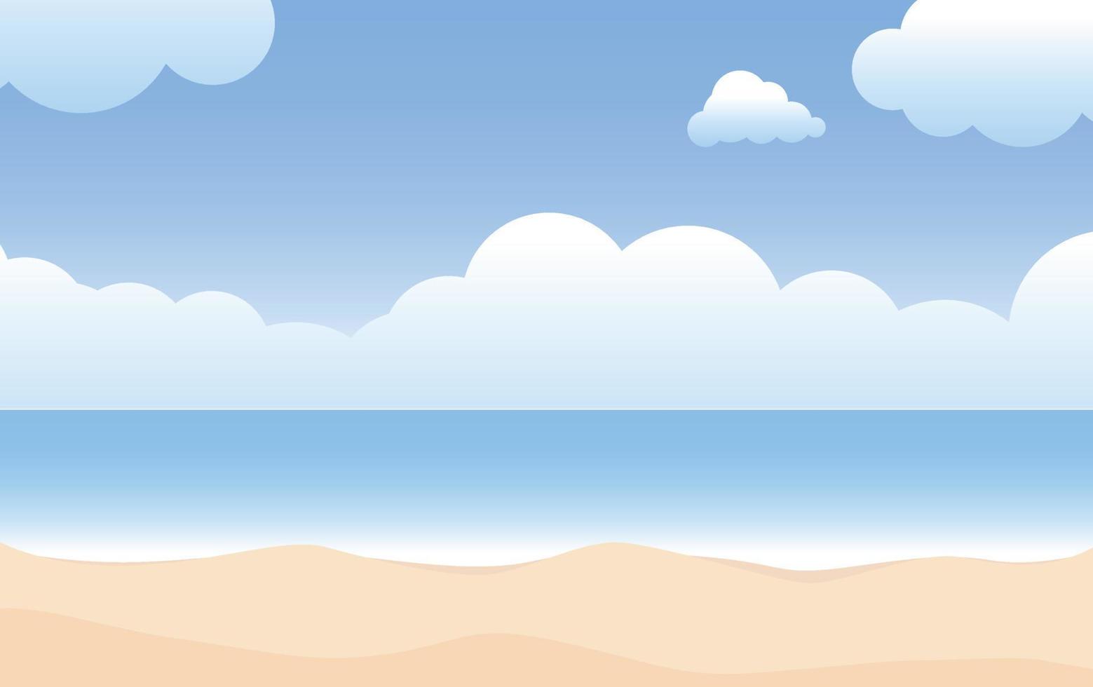 Beach Ocean Landscape Background vector