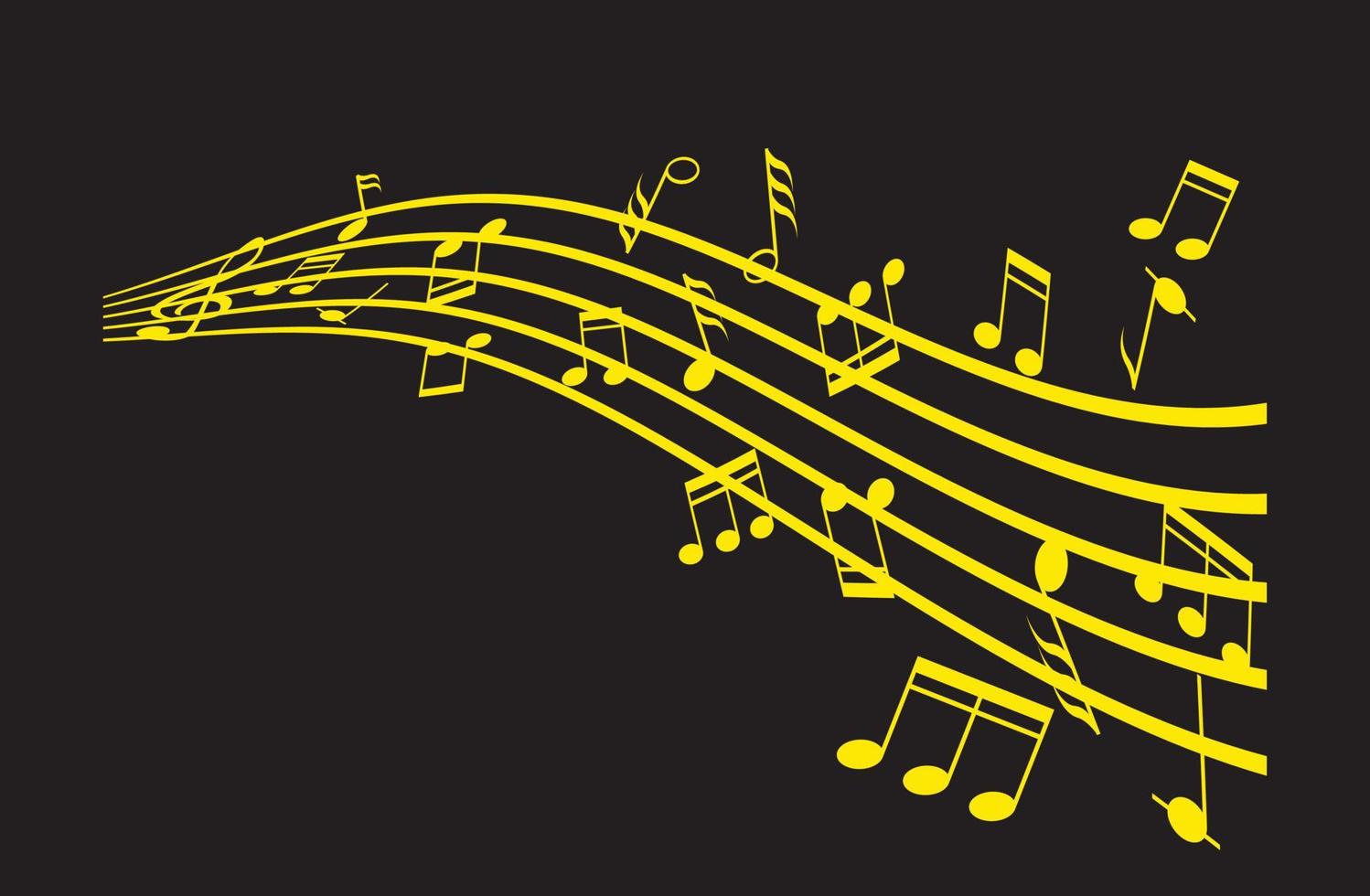 Musical Notes on White Background vector