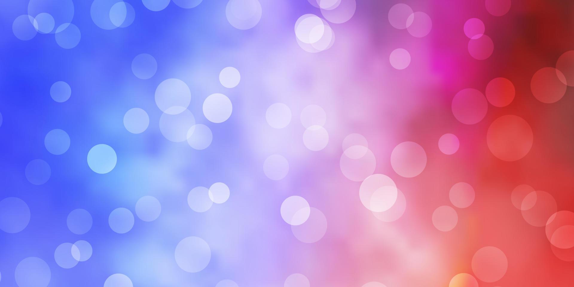 Light Blue, Red vector template with circles.