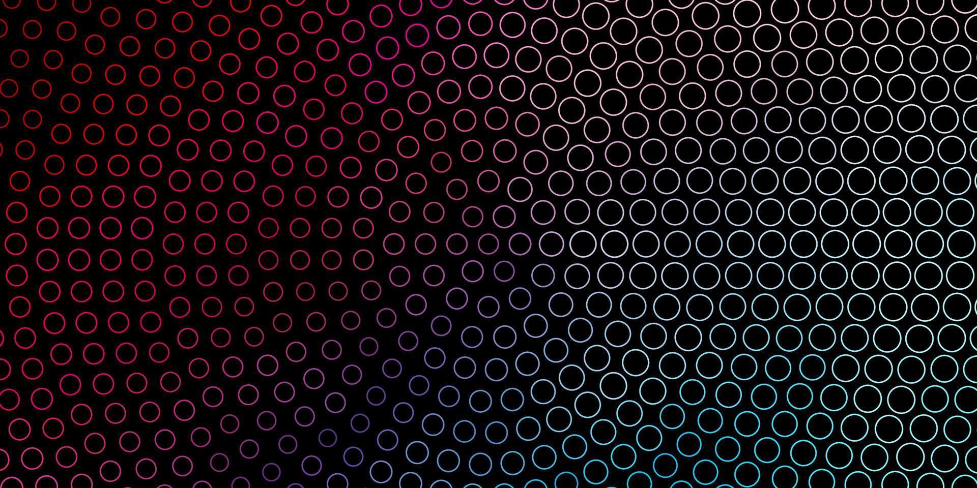 Dark Blue, Red vector background with circles.
