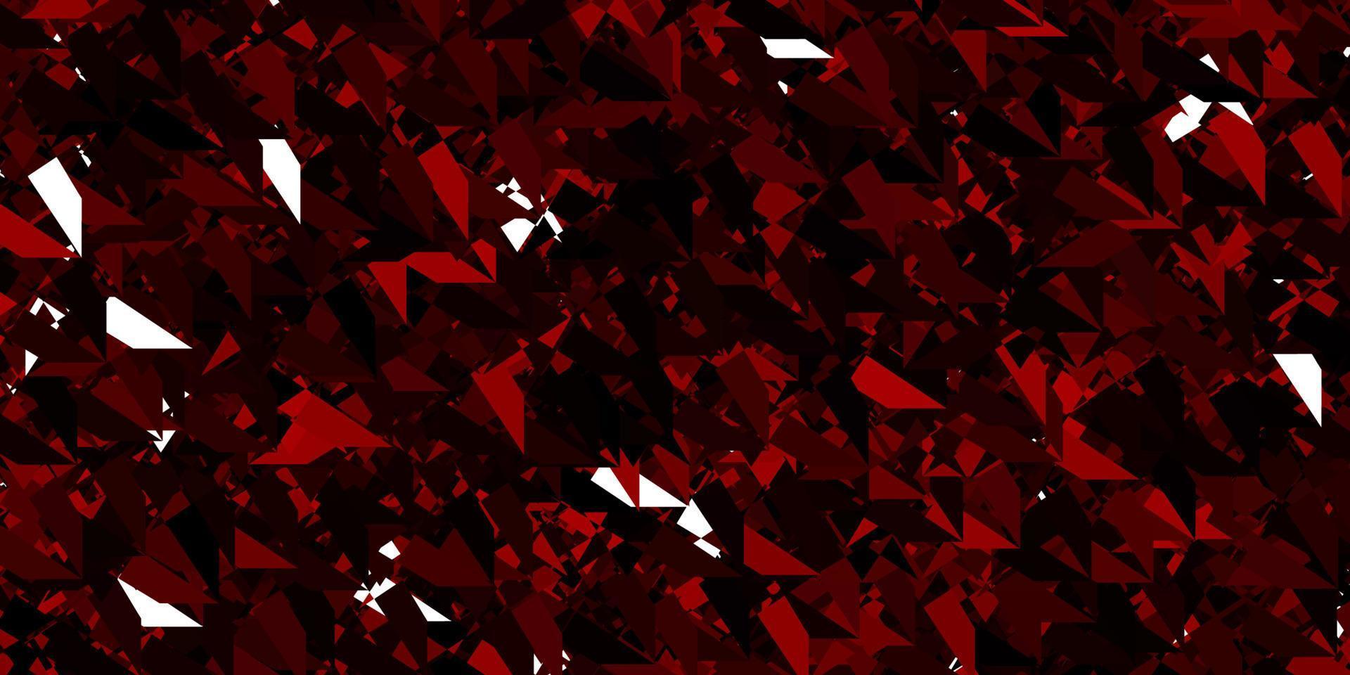 Dark Red vector background with polygonal forms.