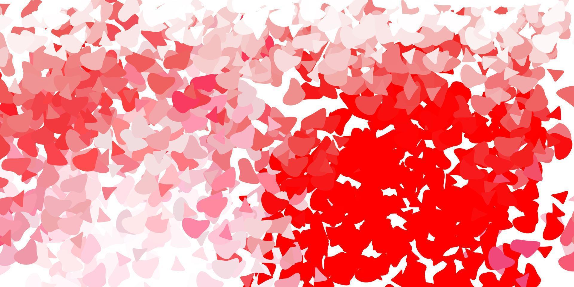 Light red vector background with random forms.