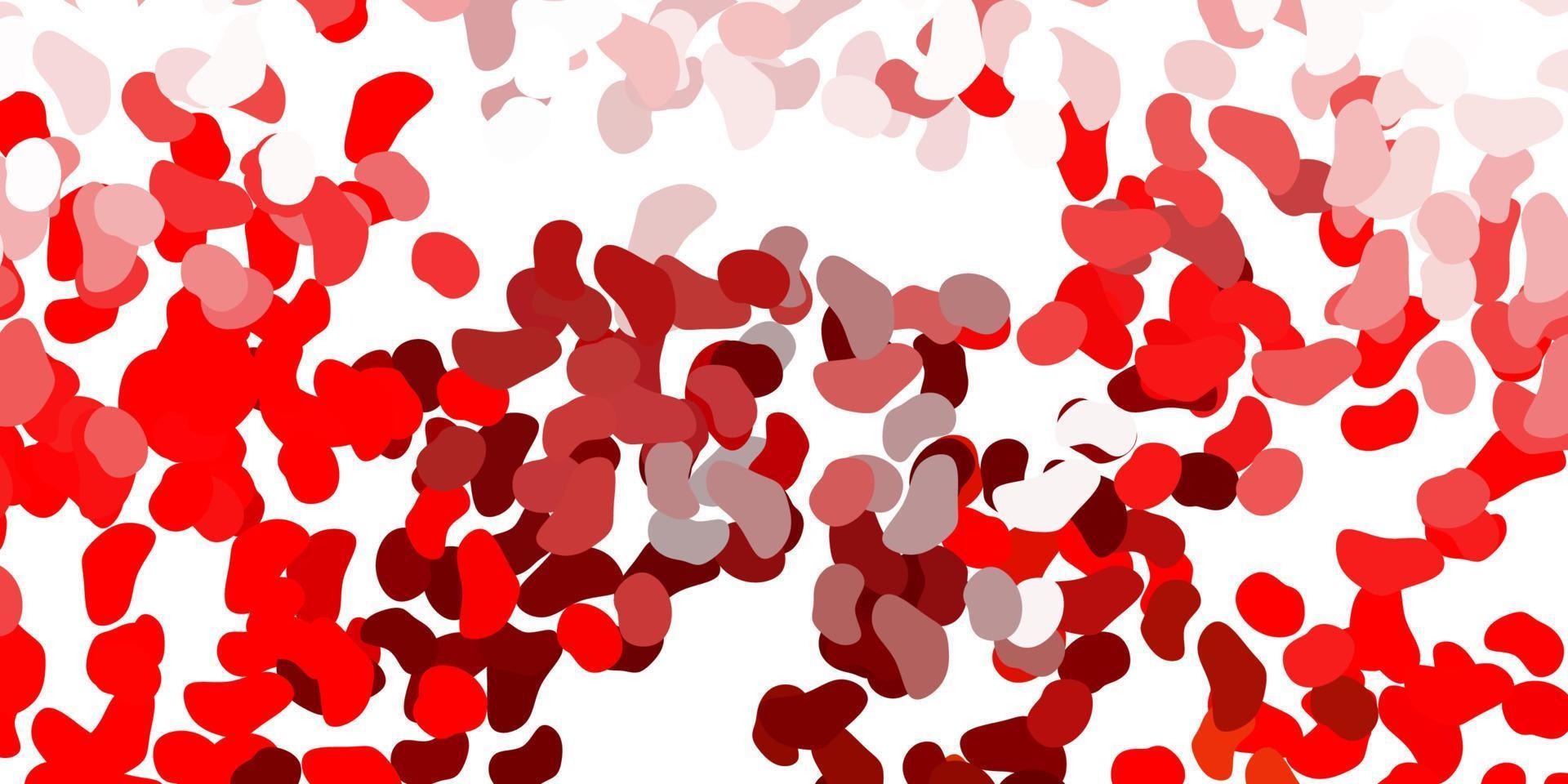 Light red, yellow vector backdrop with chaotic shapes.