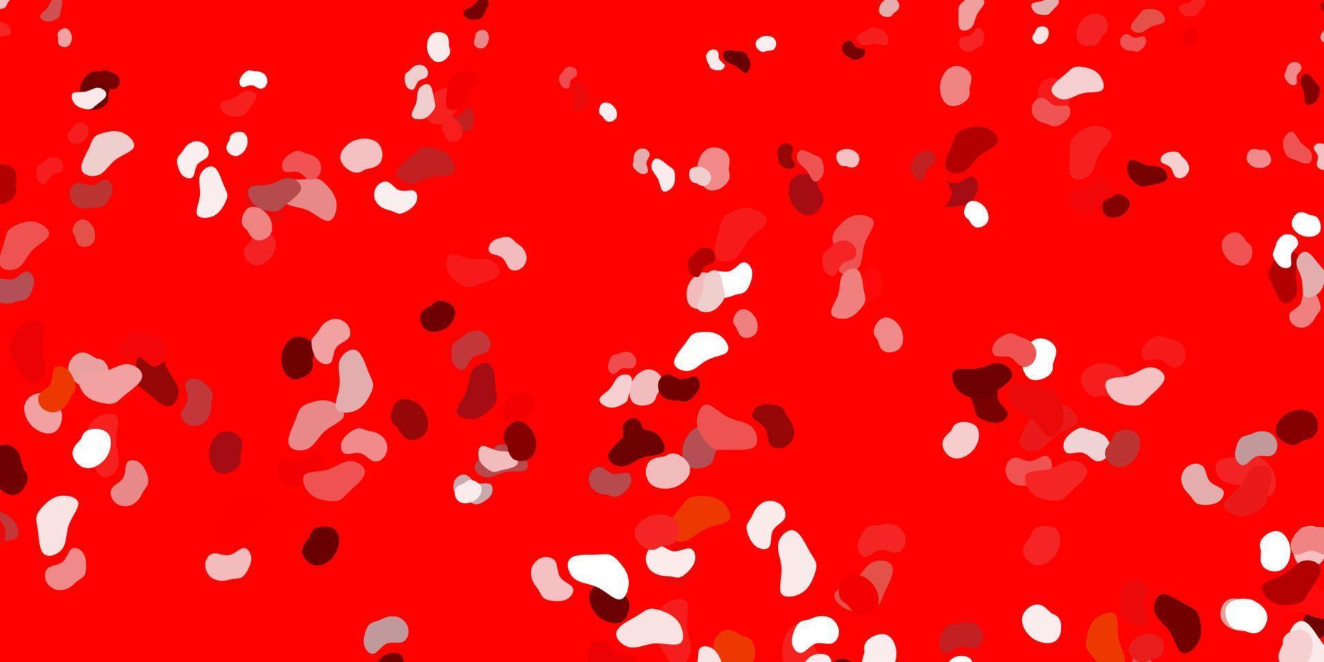Light red, yellow vector pattern with abstract shapes.