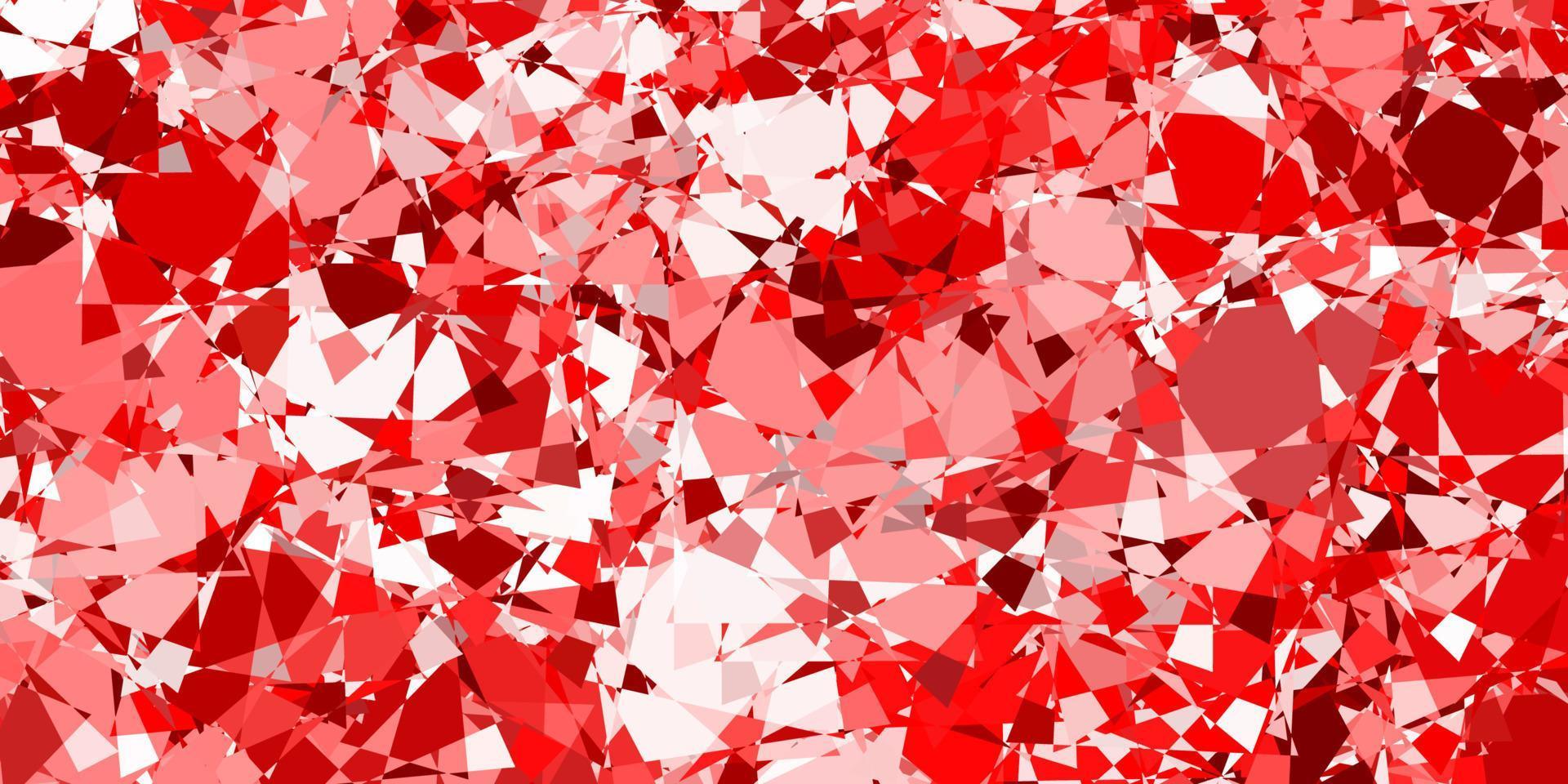 Light Red vector background with triangles.