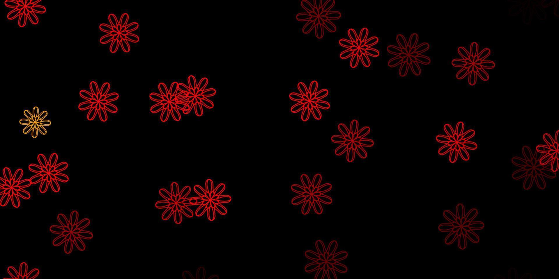 Dark Red, Yellow vector texture with memphis shapes.