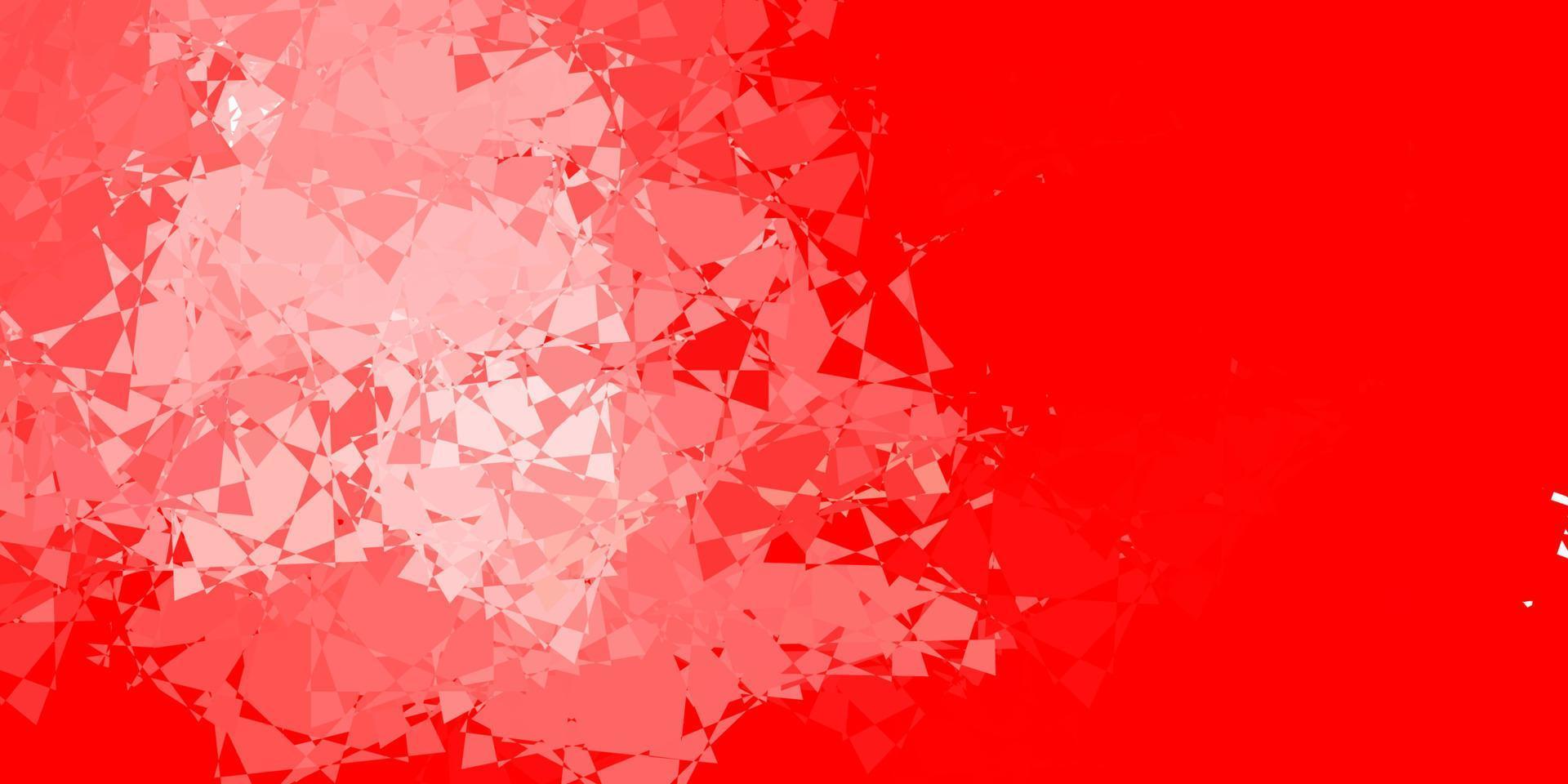Light Red vector backdrop with triangles, lines.