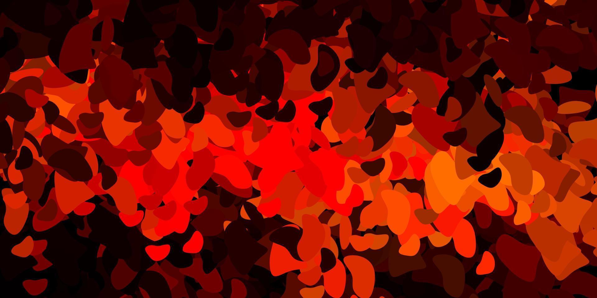 Dark red, yellow vector template with abstract forms.