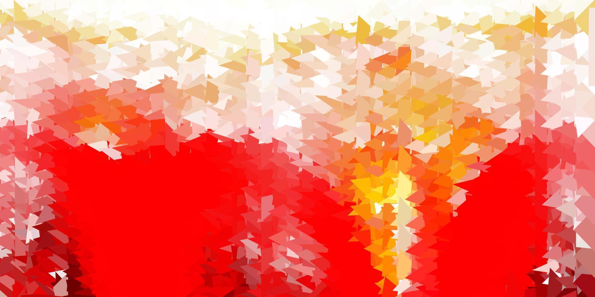 Light red, yellow vector geometric polygonal wallpaper.