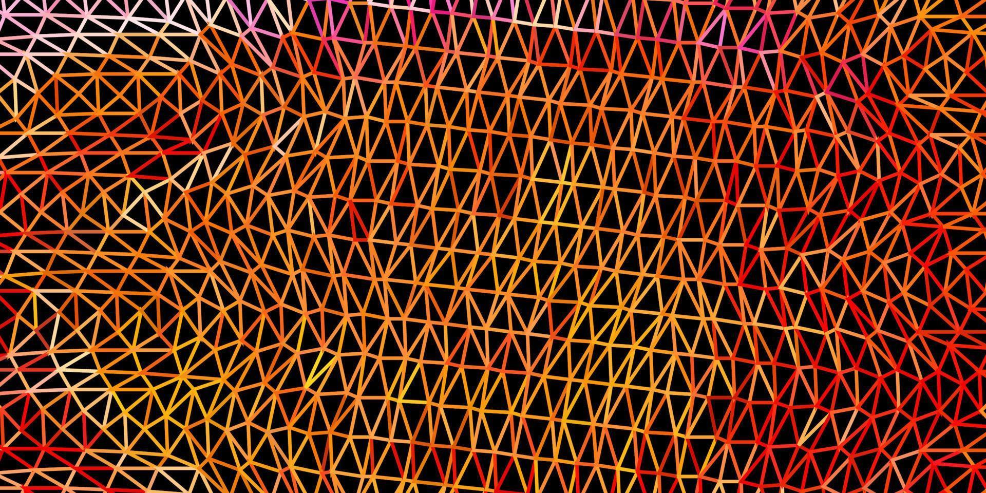 Light red, yellow vector abstract triangle template.