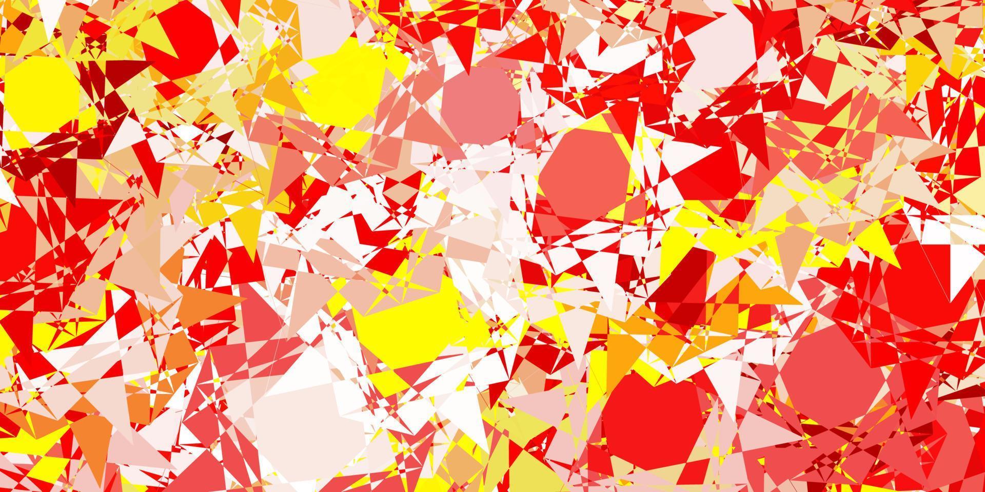 Light Red, Yellow vector template with triangle shapes.