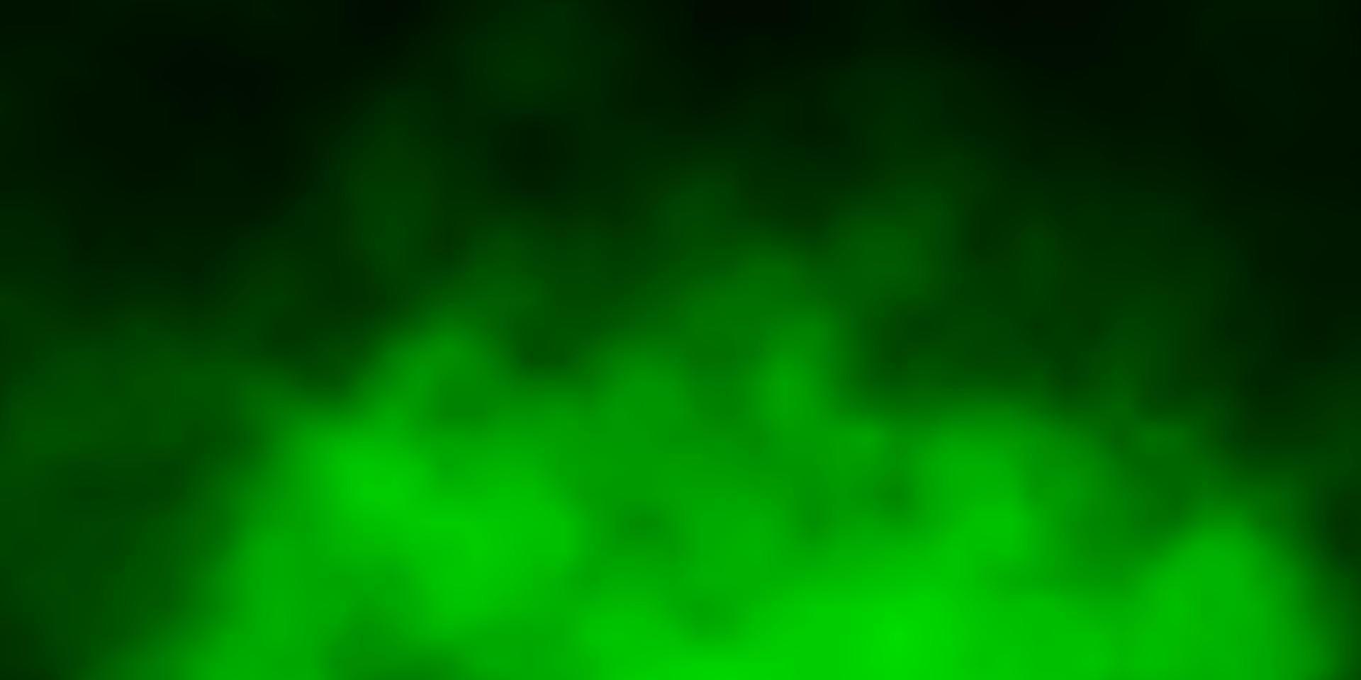 Dark Green vector texture with cloudy sky.
