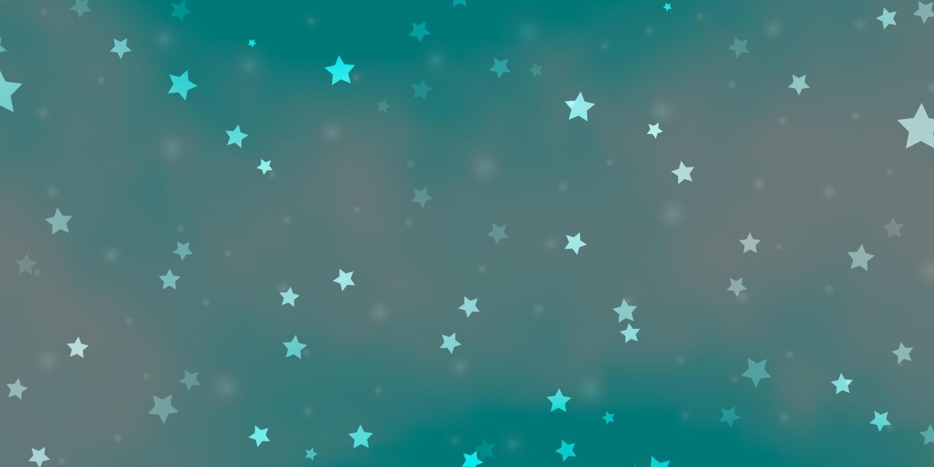 textura de vector verde claro con hermosas estrellas.