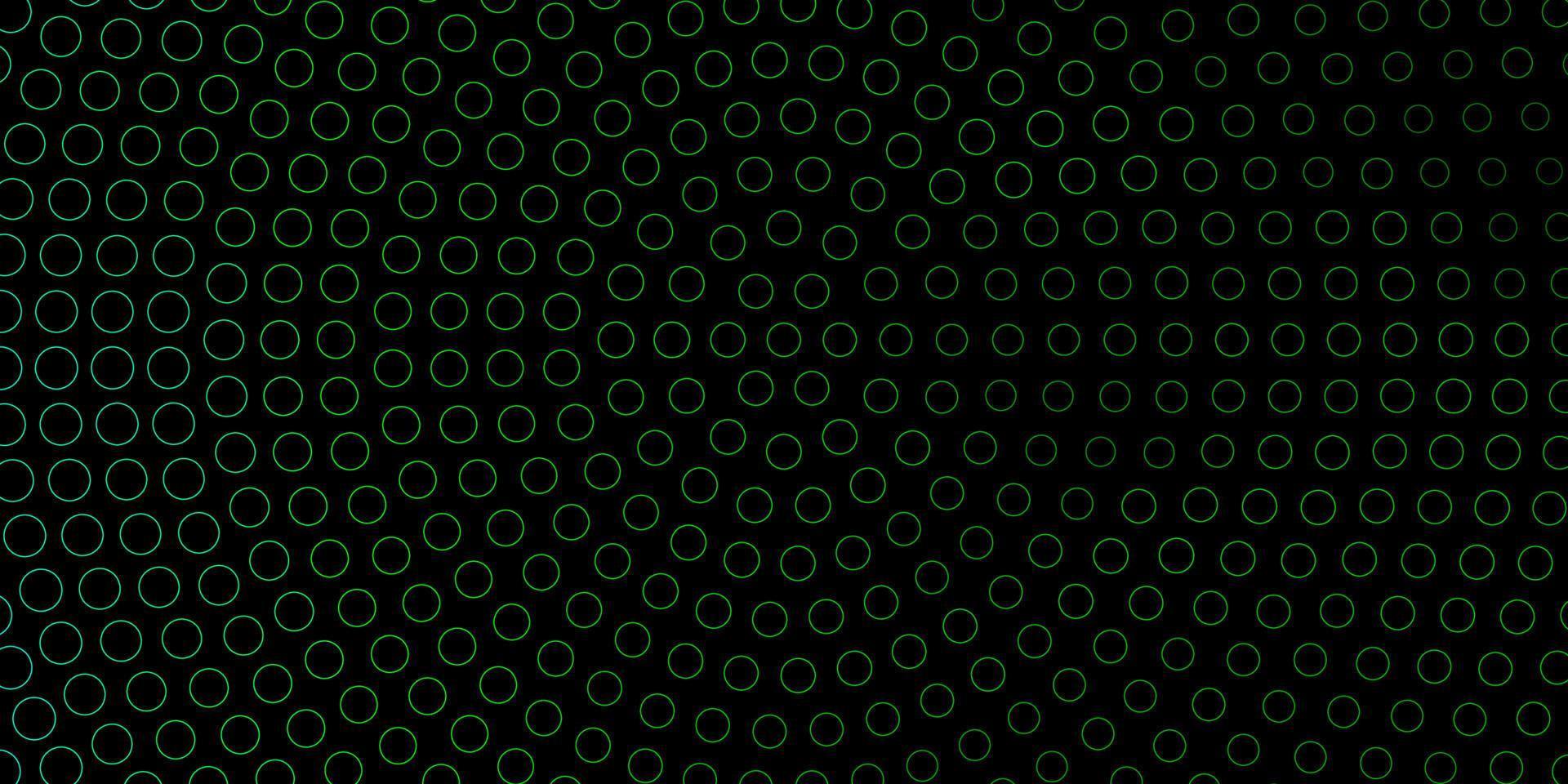 Dark Green vector backdrop with dots.