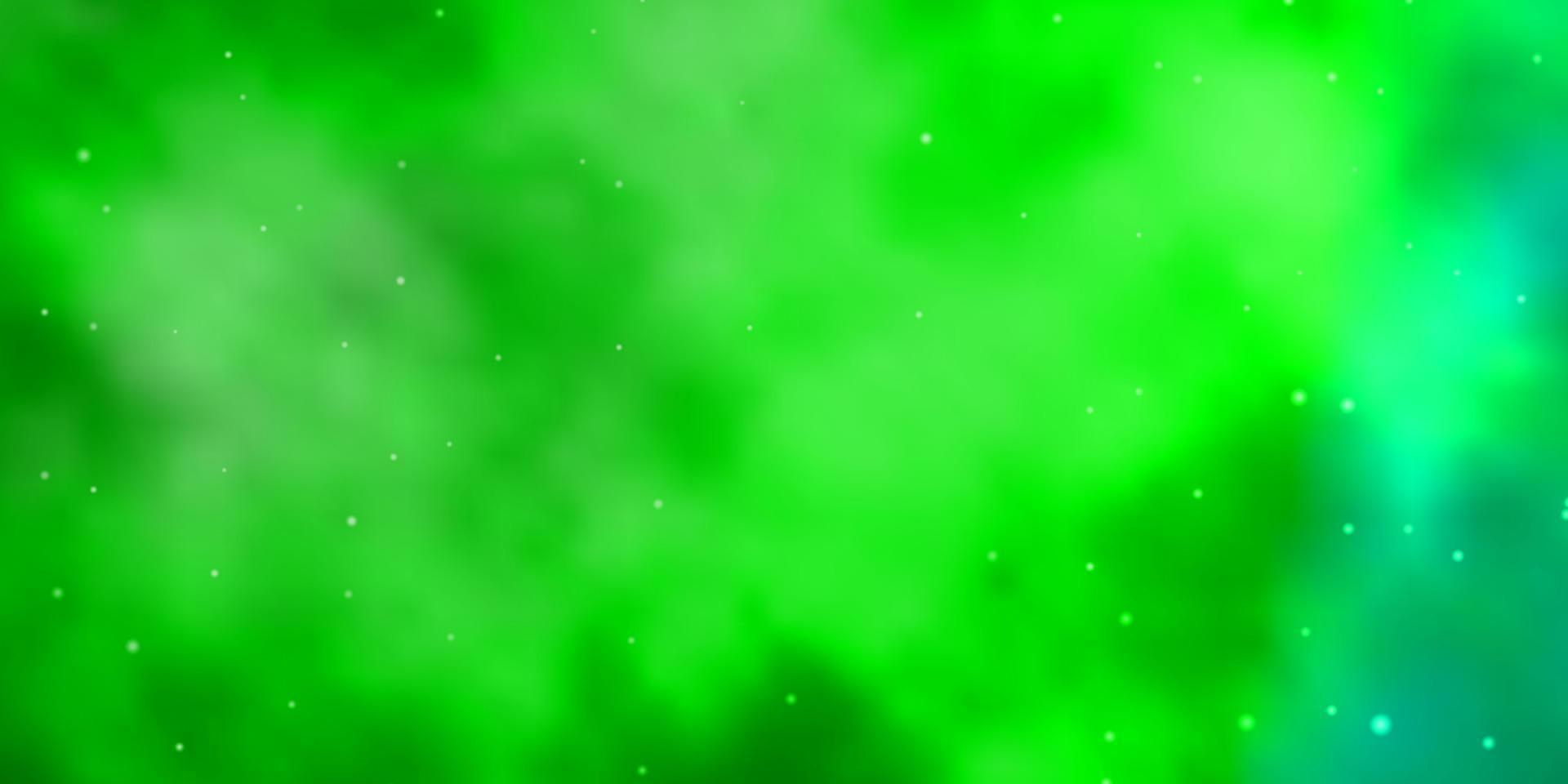 Light Green vector template with neon stars.