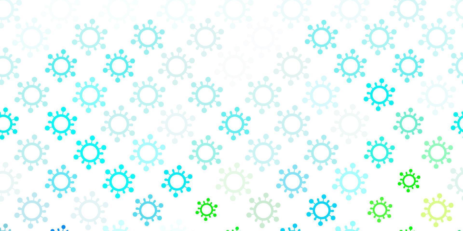 Light Blue, Green vector template with flu signs.