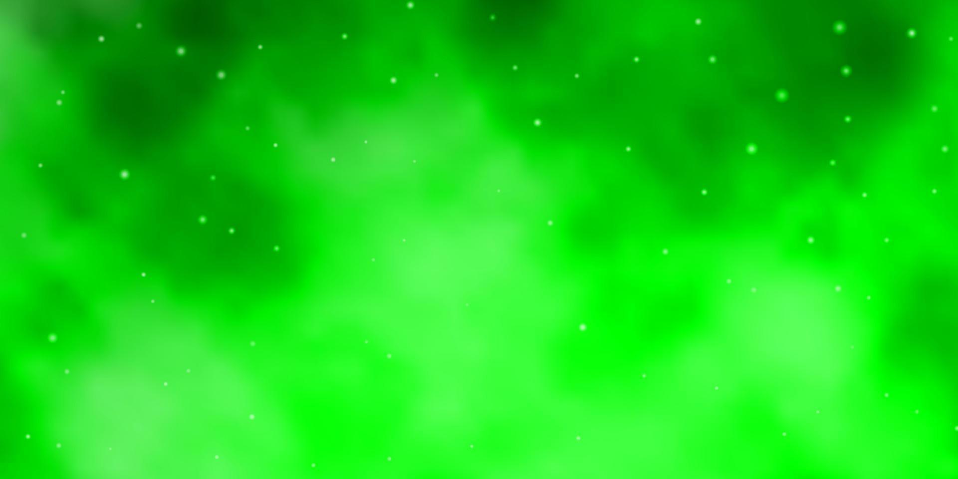 Light Green vector pattern with abstract stars.