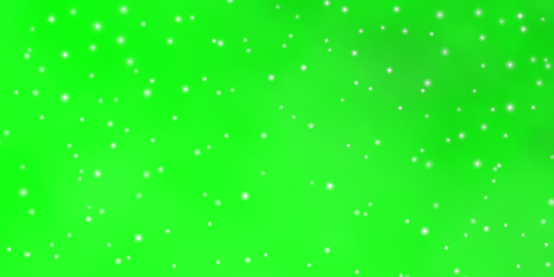 Light Green vector background with small and big stars.