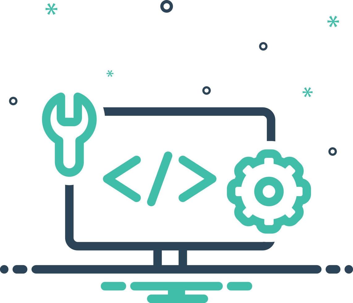 Mix icon for web developing vector