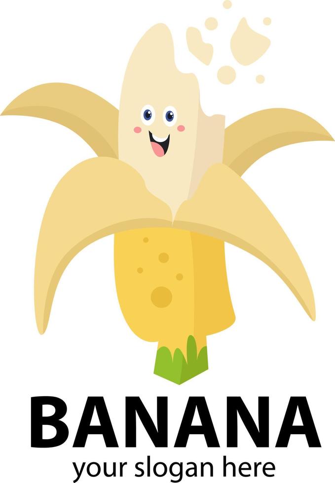 plantilla de logotipo de plátano elegante abstracto vector