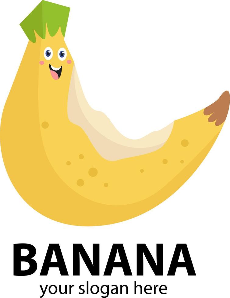 abstract banana chip logo template vector