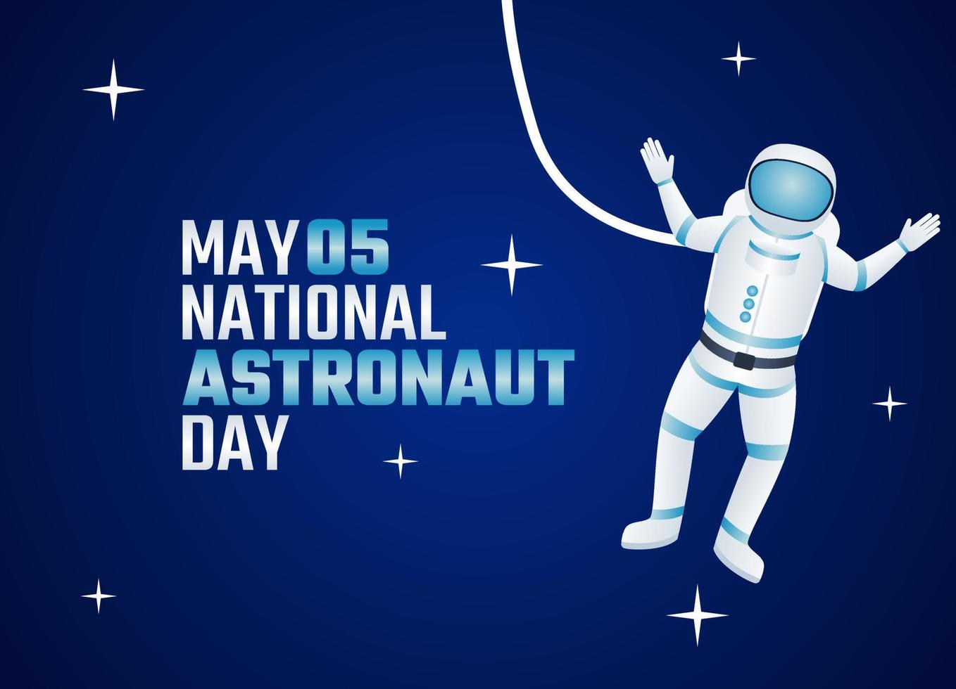 vector graphic of national astronaut day good for national astronaut