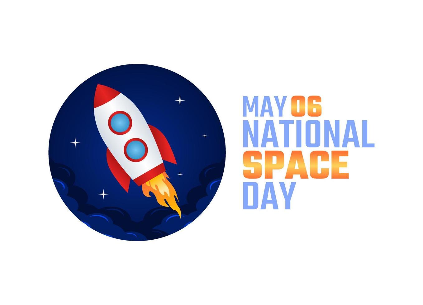vector graphic of national space day good for national space day celebration. flat design. flyer