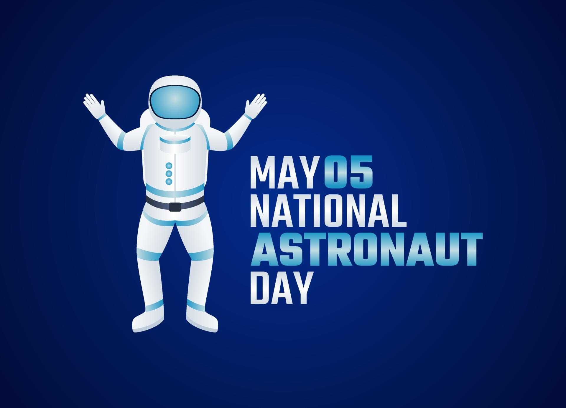 vector graphic of national astronaut day good for national astronaut