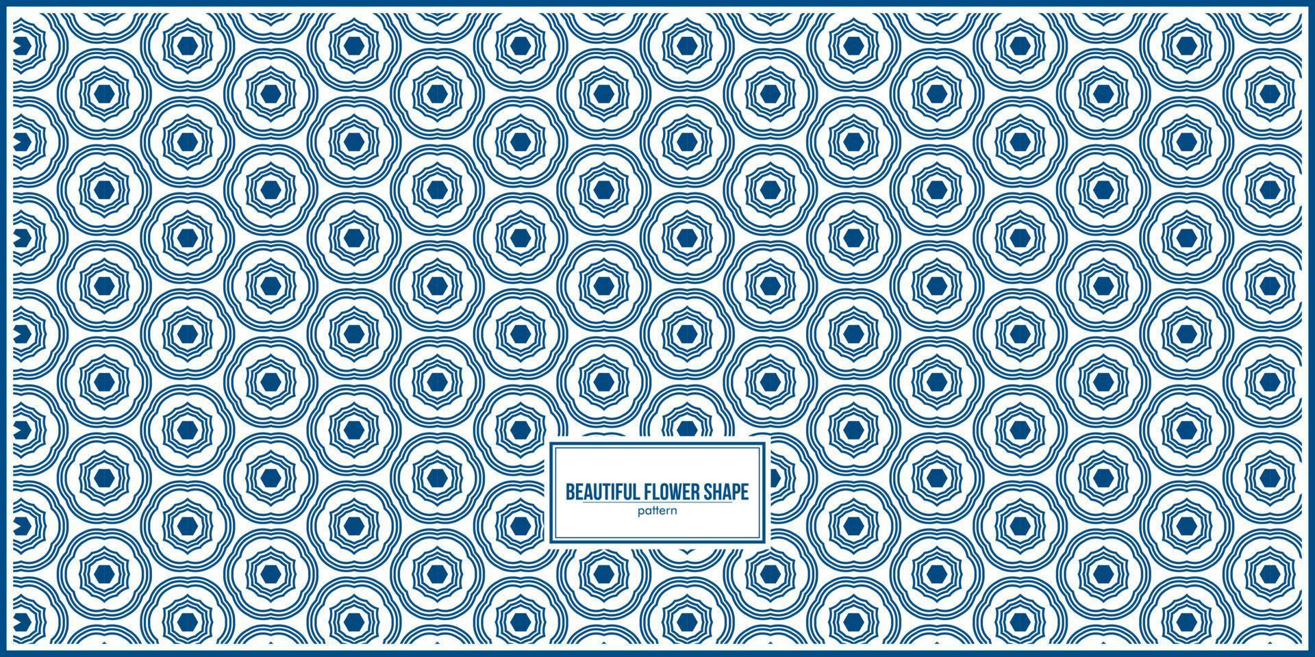 beautiful pattern of simple mandala flower shape vector