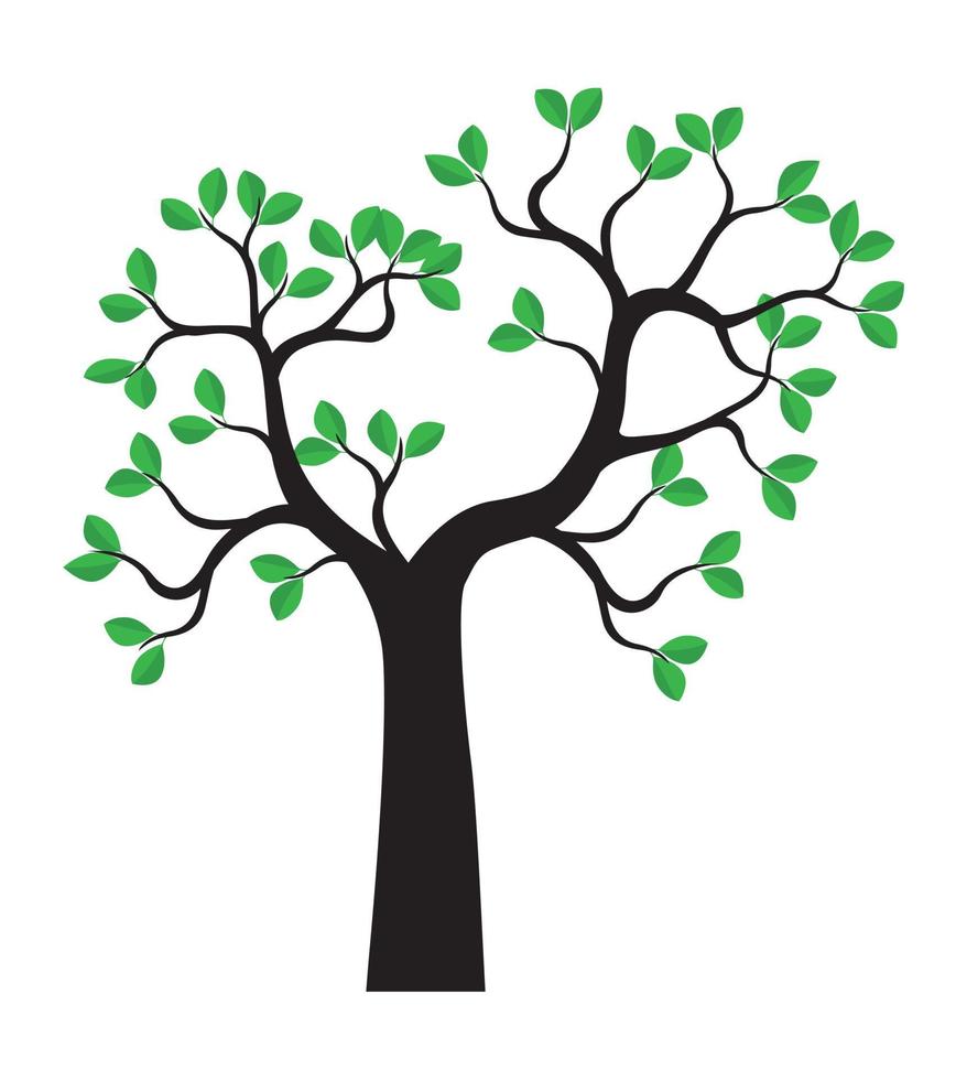 árbol vectorial sobre fondo blanco. vector