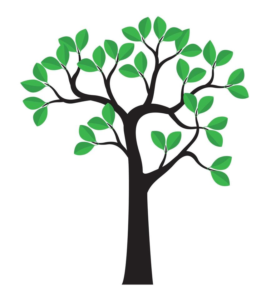 Vector Tree on white background.