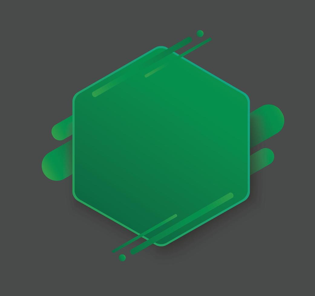 vector de plantilla de fondo de hexágono verde