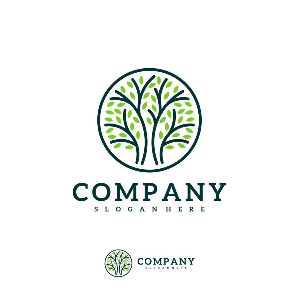 Tree logo vector template, Creative Tree logo design concepts