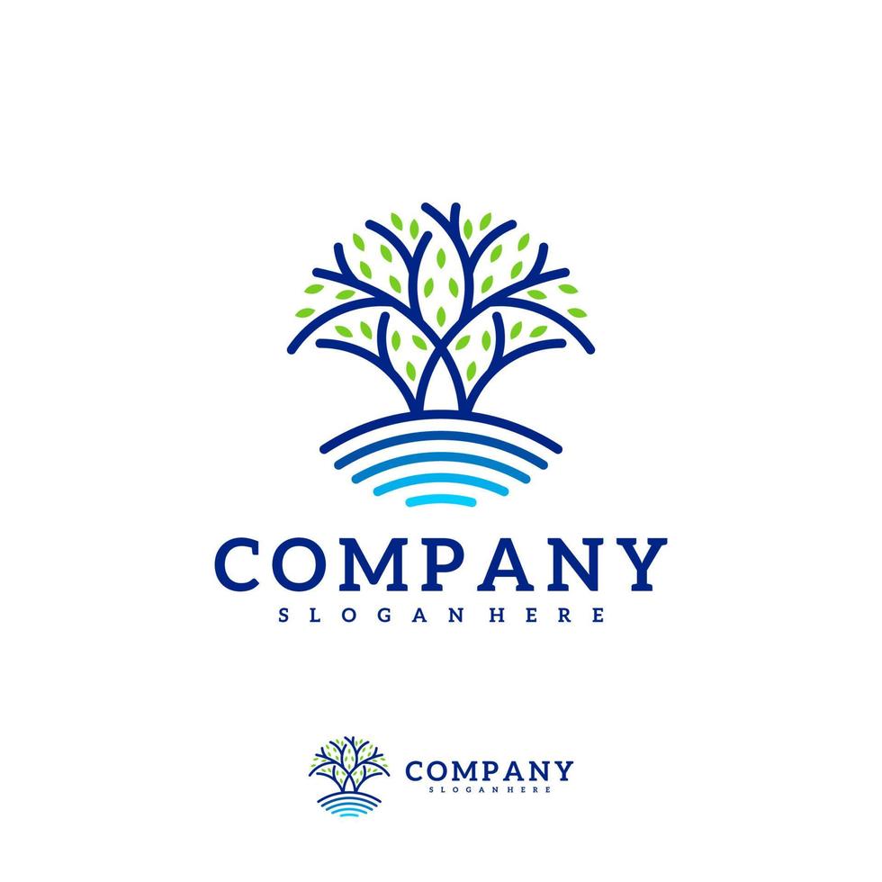Tree logo vector template, Creative Tree logo design concepts