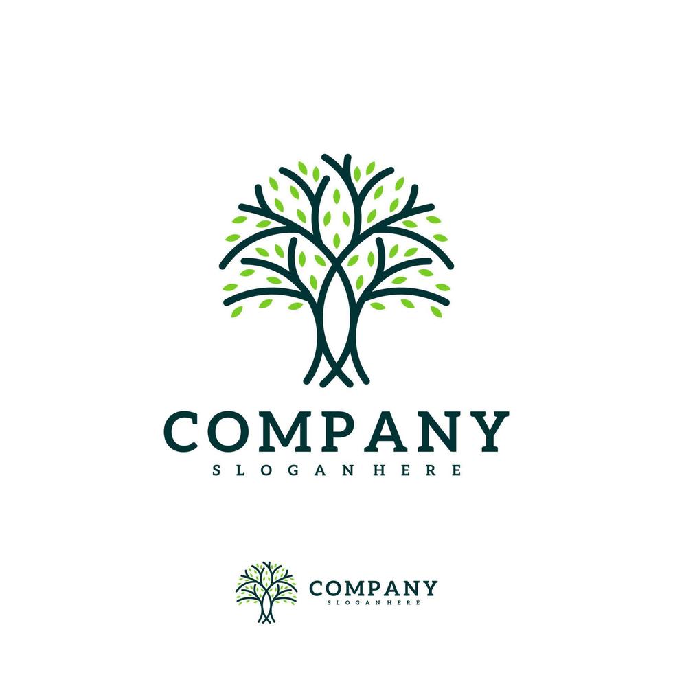Tree logo vector template, Creative Tree logo design concepts