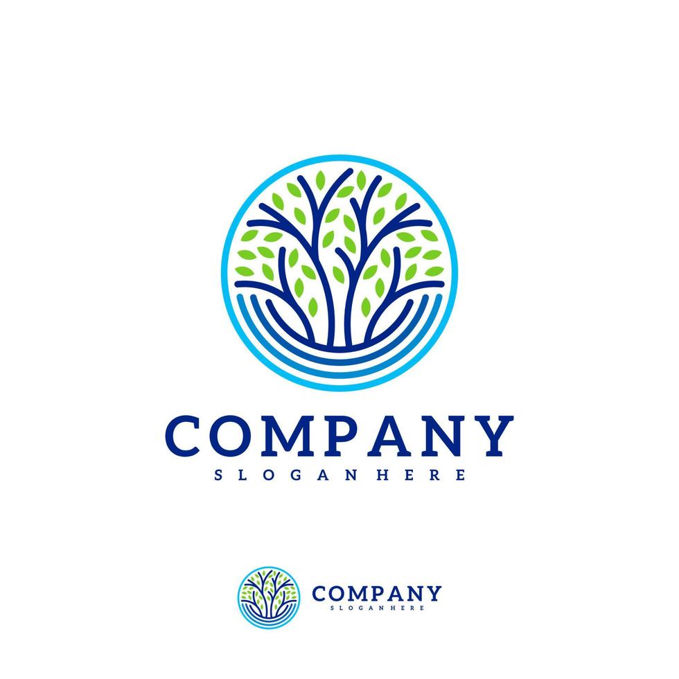 Tree logo vector template, Creative Tree logo design concepts