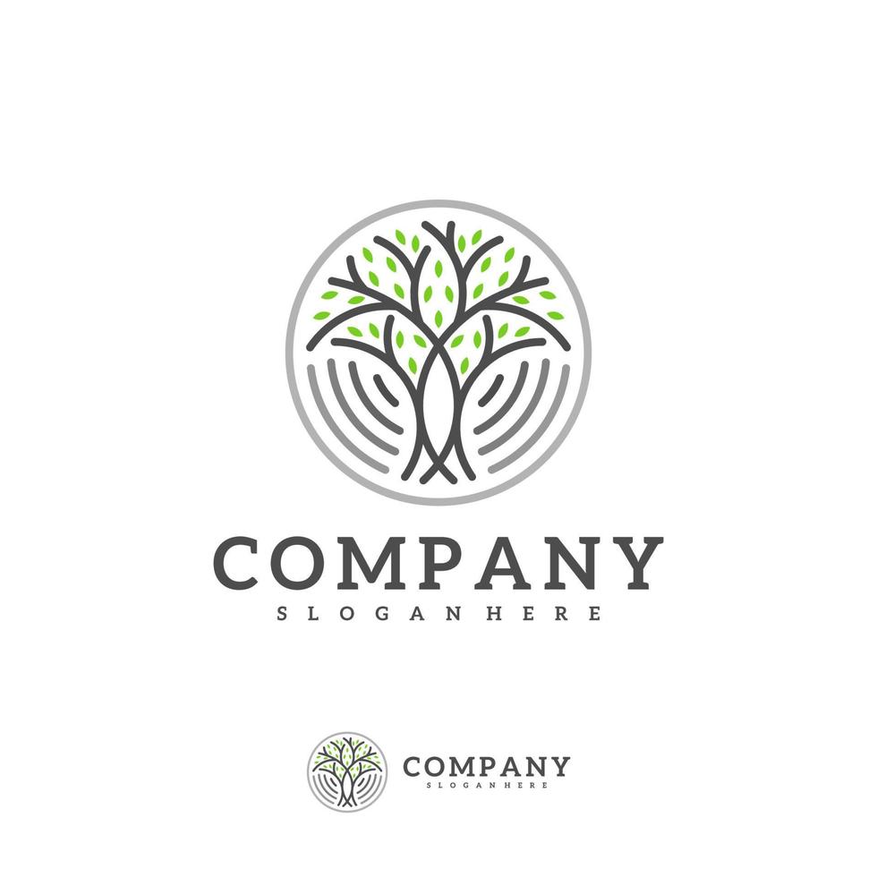 Tree logo vector template, Creative Tree logo design concepts