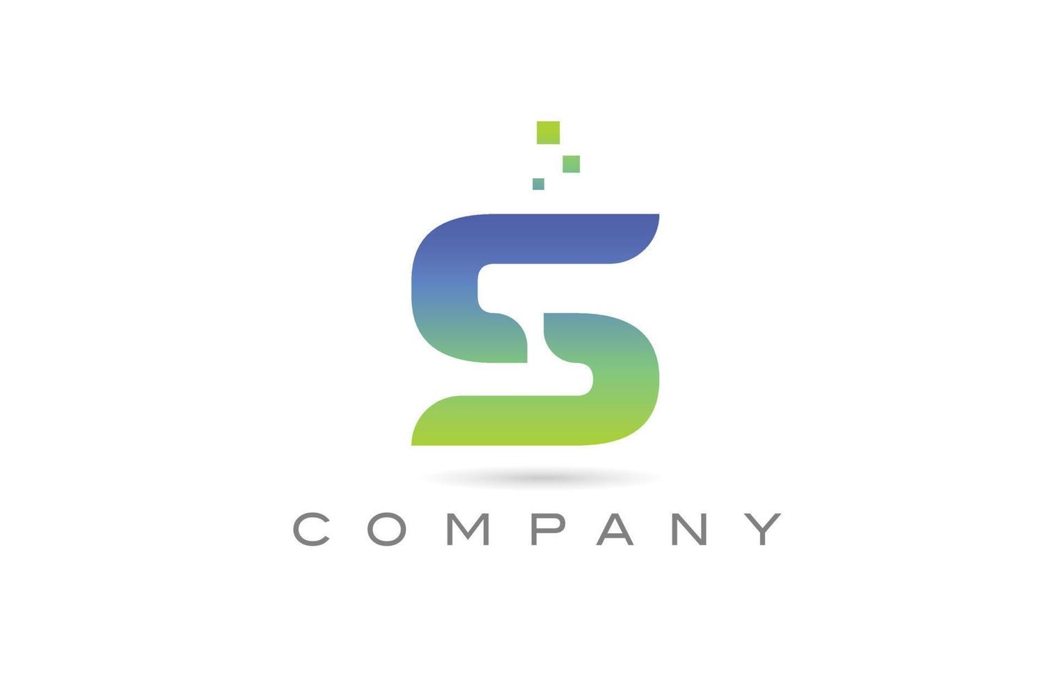 Ícono del logotipo de la letra del alfabeto verde s. plantilla de diseño creativo para negocios y empresas vector
