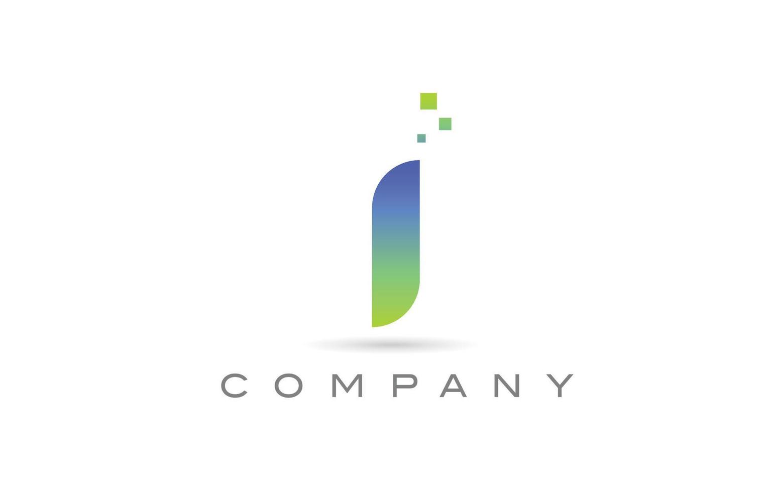 i icono del logotipo de la letra del alfabeto verde. plantilla de diseño creativo para negocios y empresas vector
