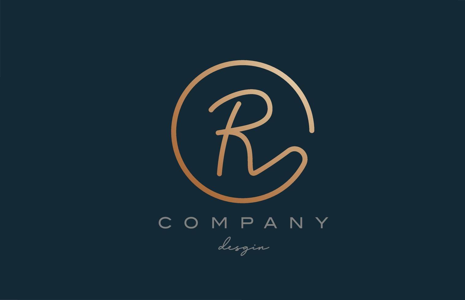 Brown Joined R Alphabet Letter Logo Icon Design Handwritten Connected Creative Template For Company And Business 7495743 Vector Art At Vecteezy