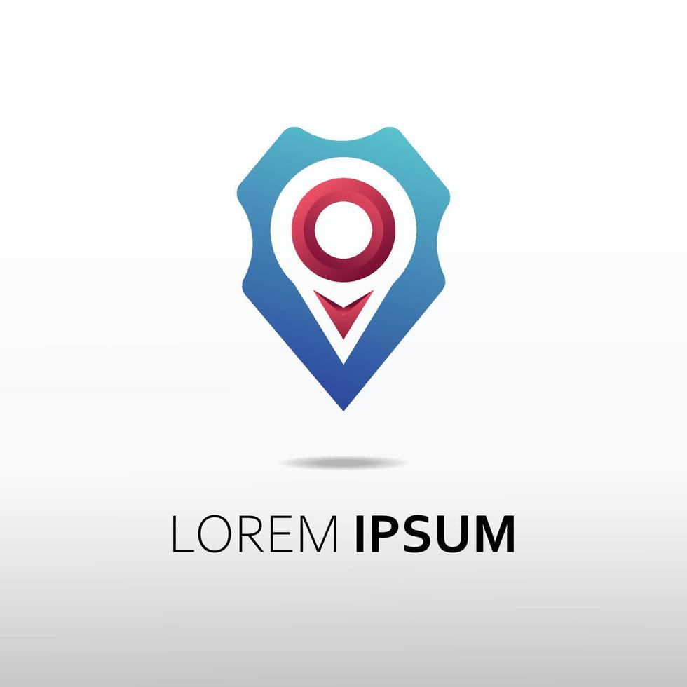 Creative Pin Map Concept Logo Design Template vector