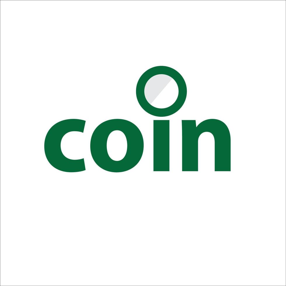 logotipo de moneda verde logotipo simple para su negocio vector