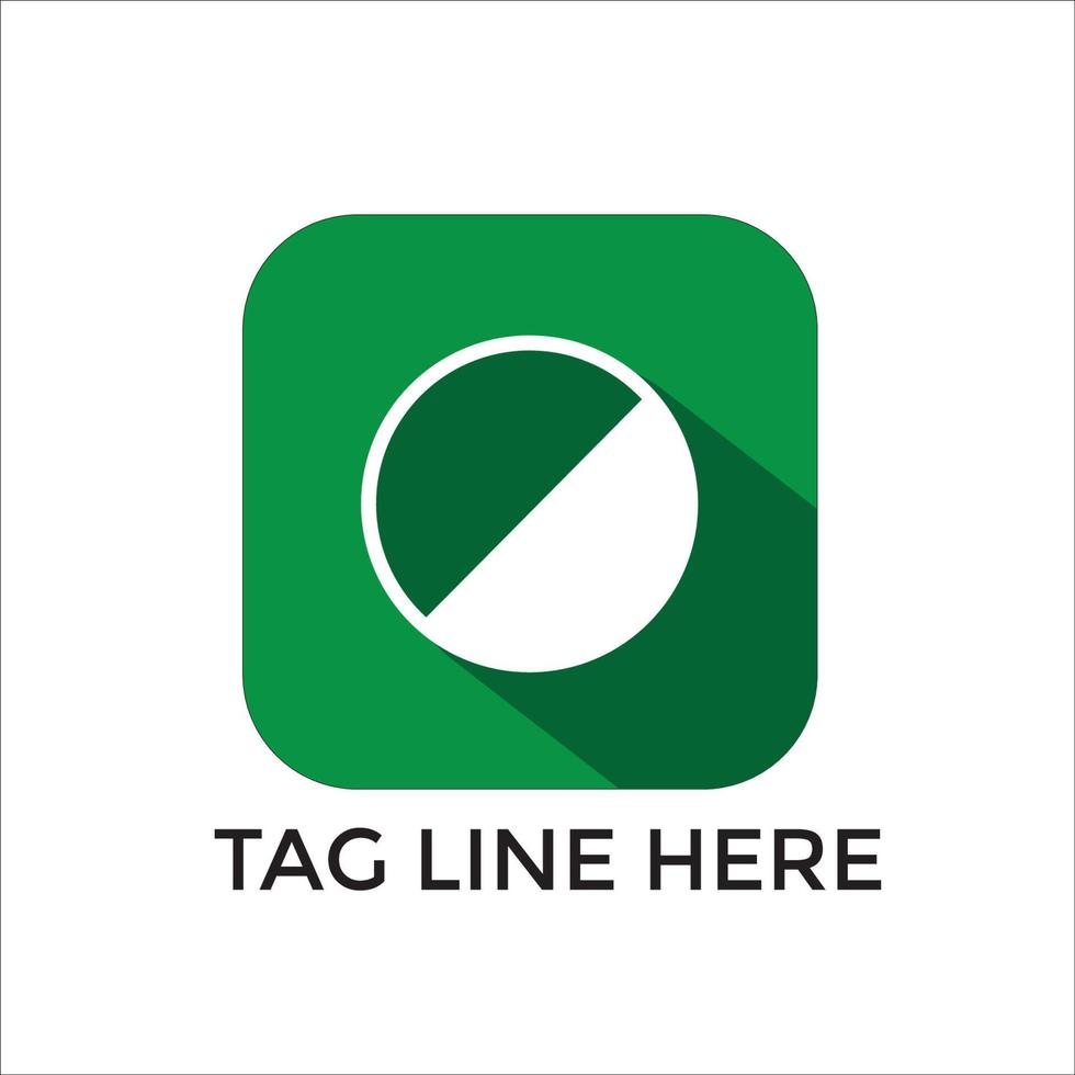 green square and ellips logo for your bussines logo vector