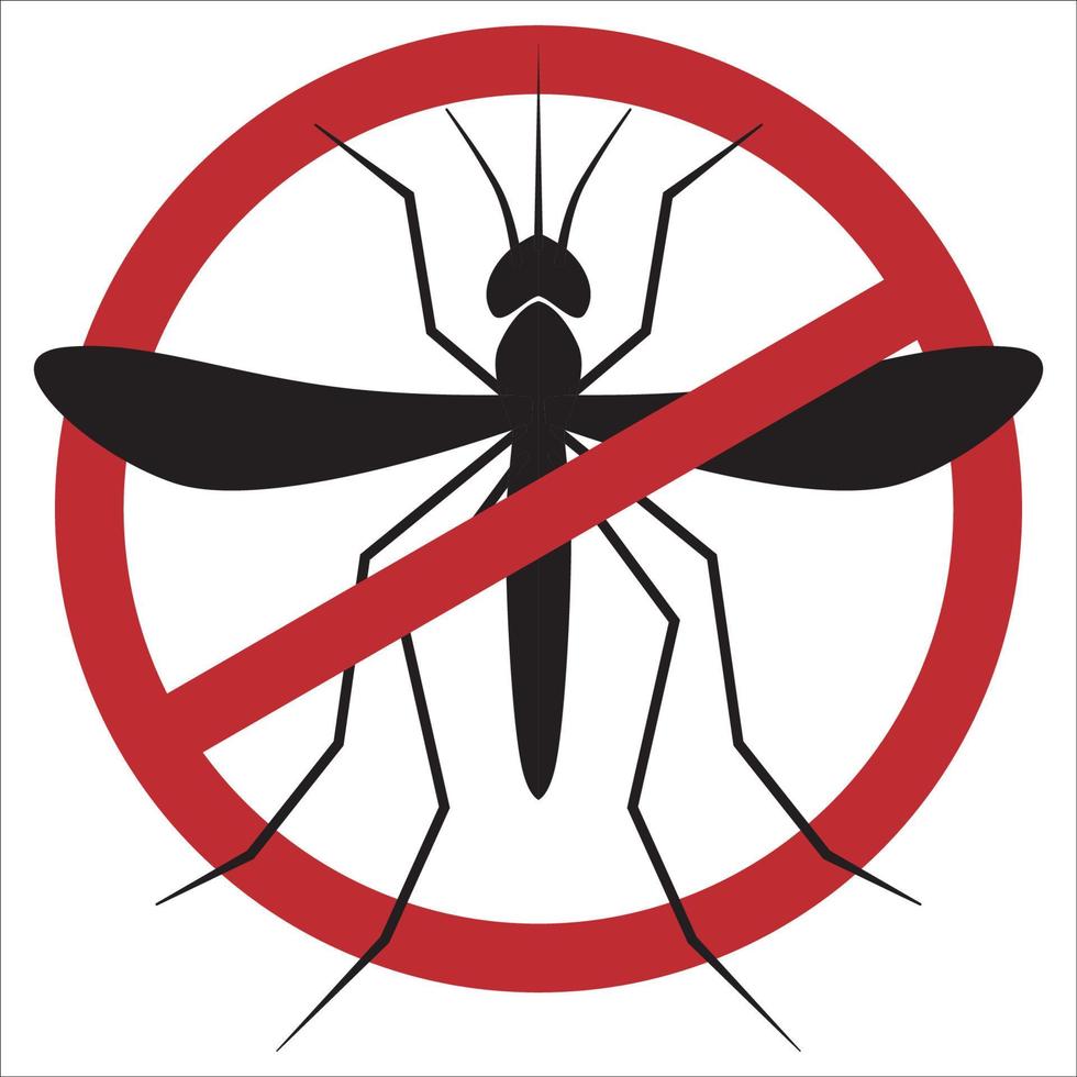 símbolo de icono contra mosquitos vector