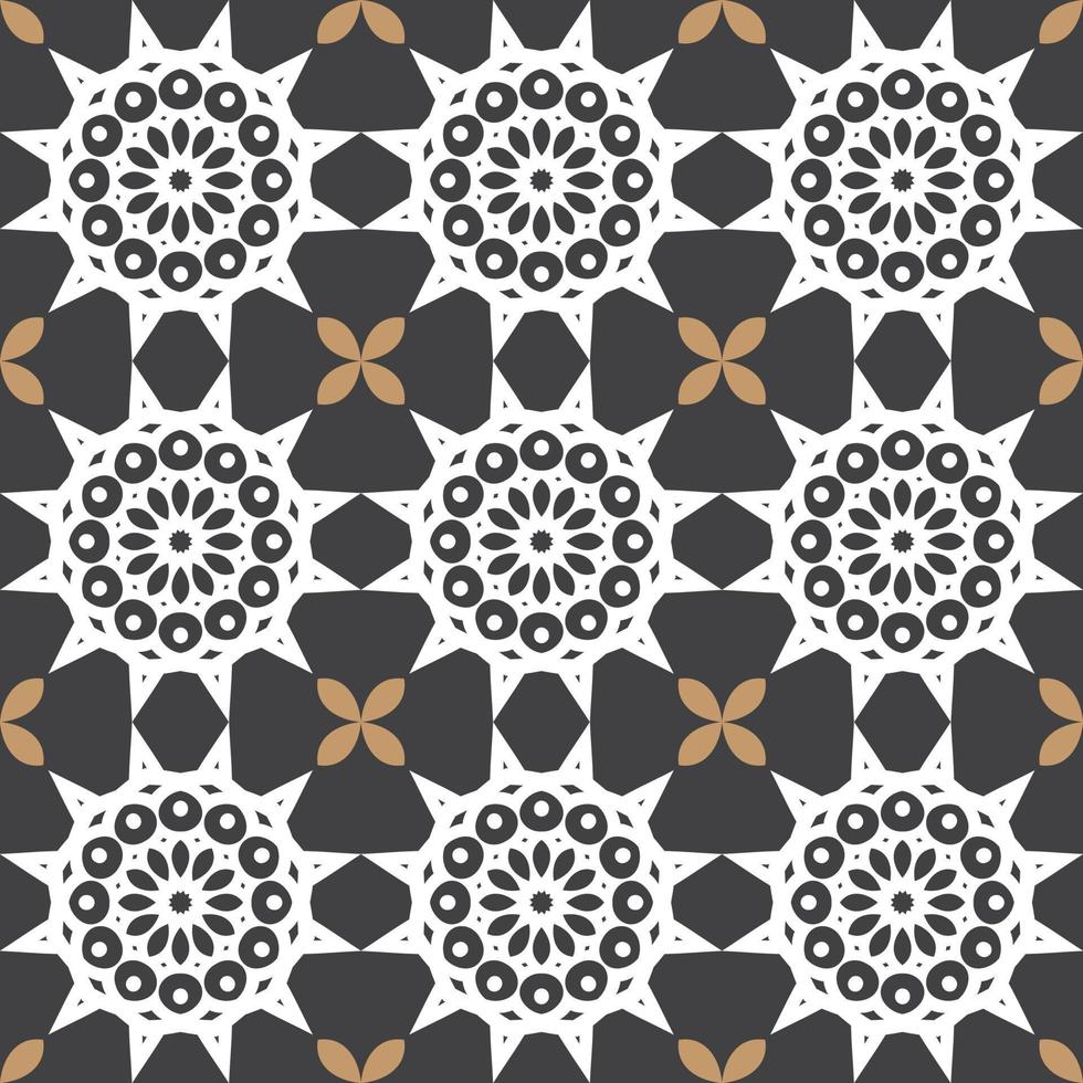 Floor tiles pattern in retro style vector