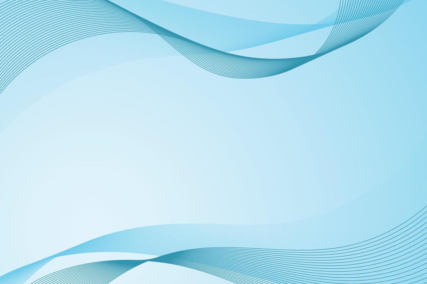 Blue background with wavy lines and copy space vector