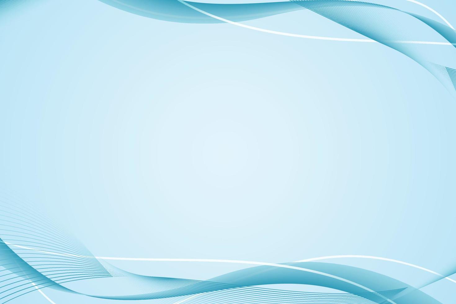 Blue background with wavy lines and copy space vector