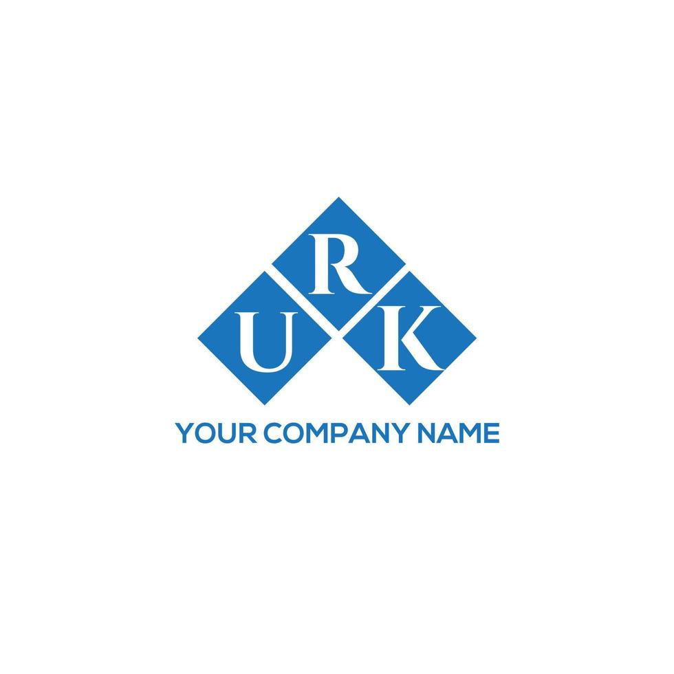 diseño de logotipo de letra urk sobre fondo blanco. concepto de logotipo de letra de iniciales creativas de urk. diseño de letras urk. vector