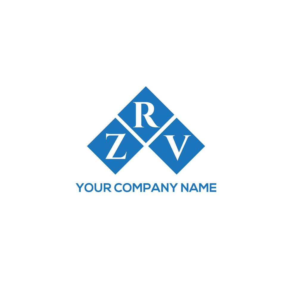 diseño de la letra zrv. diseño del logotipo de la letra zrv sobre fondo blanco. concepto de logotipo de letra inicial creativa zrv. diseño de letras zrv. vector